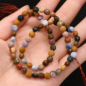 Natural Stone Beads Rose Quartz/Chrysolite/Emerald/Agate Faceted Bead