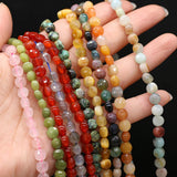 Natural Stone Beads Rose Quartz/Chrysolite/Emerald/Agate Faceted Bead