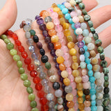 Natural Stone Beads Rose Quartz/Chrysolite/Emerald/Agate Faceted Bead