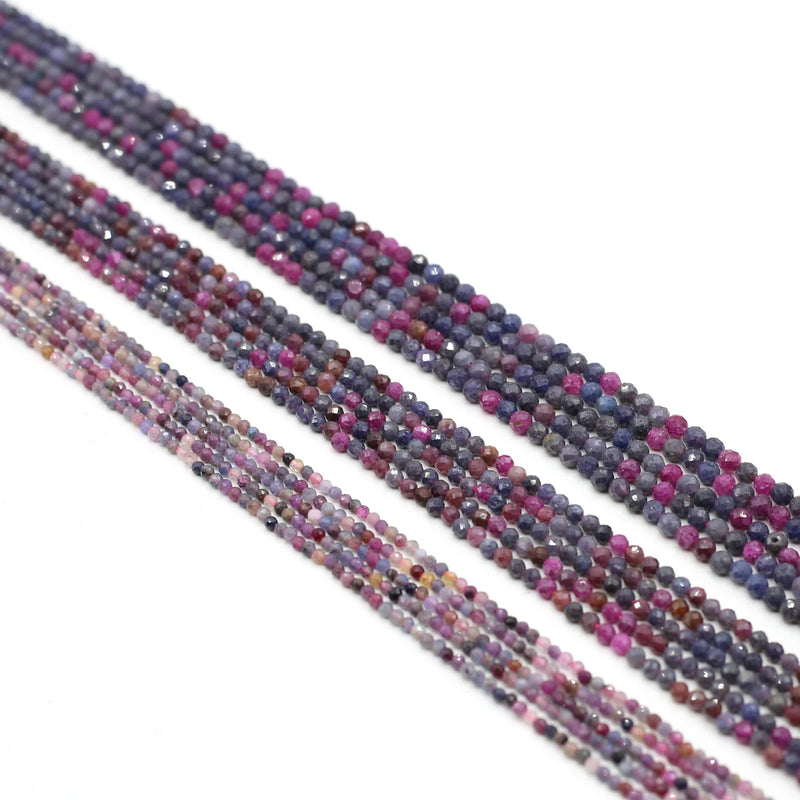 Faceted Ruby Sapphire Stone Charms for Jewelry Making