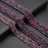 Faceted Ruby Sapphire Stone Charms for Jewelry Making