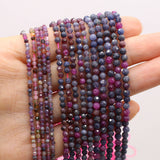 Faceted Ruby Sapphire Stone Charms for Jewelry Making