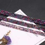 Round Faceted Ruby Sapphire Stone Charms for Jewelry Making
