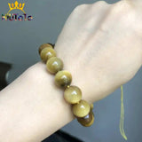 Yellow Tiger Eye Natural Stone Beads 15Inch DIY Bracelet Necklace 4/6/8/10/12mm