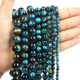 Sapphire Tiger Eye Stone Beads for Jewelry Making DIY