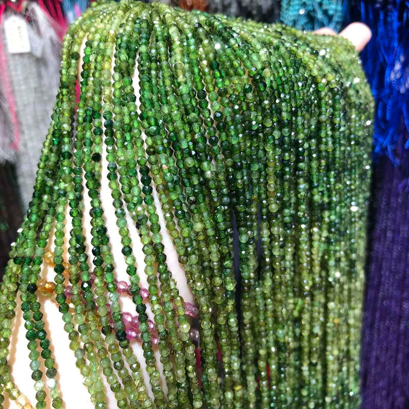 Green Tourmaline Small Beads for DIY Jewelry Making
