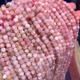 Square Pink Opal Stone Beads 4mm DIY Jewelry Making