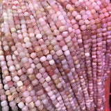 Square Pink Opal Stone Beads 4mm DIY Jewelry Making