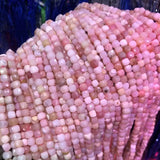 Square Pink Opal Stone Beads 4mm DIY Jewelry Making