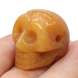 Skull Head Crystal Agate Stone Pendant Charms for Jewelry Making
