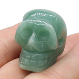 Skull Head Crystal Agate Stone Pendant Charms for Jewelry Making