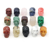 Skull Head Crystal Agate Stone Pendant Charms for Jewelry Making