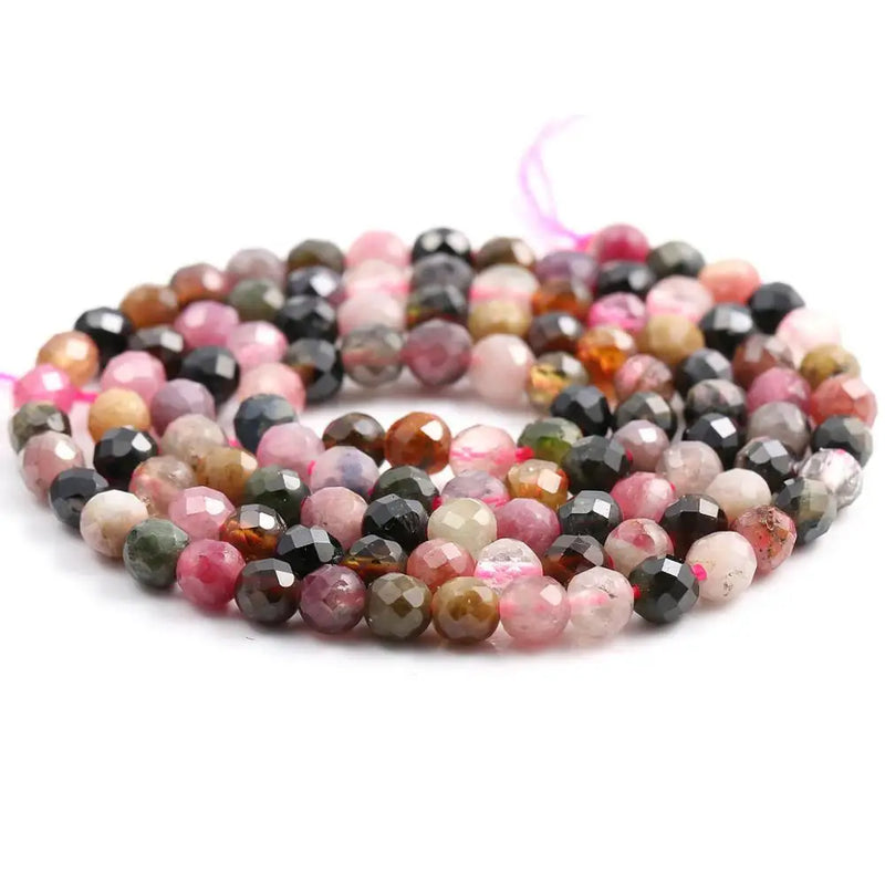 Faceted Tourmaline Small Beads 2-5mm Loose Beads for Jewelry Making