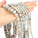 Shoushan Snakeskin Round Stone Beads for DIY Jewelry Making