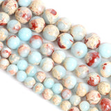 Shoushan Snakeskin Round Stone Beads for DIY Jewelry Making