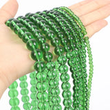 Green Glass Round Spacer Beads 4/6/8/10/12MM
