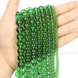 Green Glass Round Spacer Beads 4/6/8/10/12MM