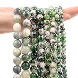 Green Persian Jades Round Stone Beads for DIY Jewelry Making