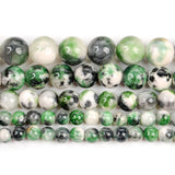 Green Persian Jades Round Stone Beads for DIY Jewelry Making