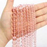 Pink Glass Round Spacer Beads for Jewelry Making DIY 4/6/8/10/12MM
