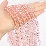 Pink Glass Round Spacer Beads for Jewelry Making DIY 4/6/8/10/12MM