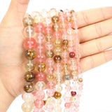 Watermelon Quartz Round Loose Spacer Beads for Jewelry Making DIY Bracelets