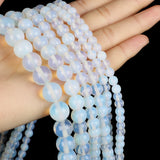 Smooth Opal Round Natural Stone Beads for Jewelry Making 4-12MM
