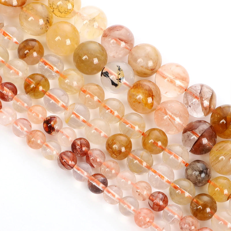 Red Carnelian Agates Stone Beads Round Spacer for DIY Jewelry Making 6/8/10MM