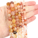Red Carnelian Agates Stone Beads Round Spacer for DIY Jewelry Making 6/8/10MM
