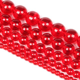 Red Glass Round Loose Beads 4/6/8/10/12MM