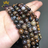 Smooth Round Pietersite Stone Beads DIY Jewelry Making 7.5'' 6/8/10/12mm