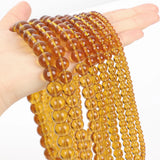 Yellow Brown Glass Round Beads for DIY Jewelry Making 4/6/8/10/12MM