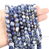 Sodalite Round Loose Spacer Beads 4-12mm
