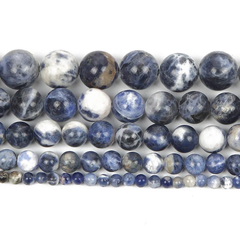 Sodalite Round Loose Spacer Beads 4-12mm
