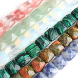 Square Faceted Cherry Quartz Opal Gemstone Beads 8*8mm