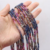 Square Ruby Sapphire Faceted Beads for Jewelry Making - Natural Stone Beads