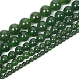 Taiwan Green Jade Charm Round Loose Beads for Jewelry Making 4-12mm