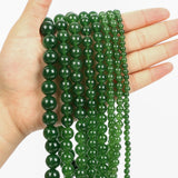 Taiwan Green Jade Charm Round Loose Beads for Jewelry Making 4-12mm