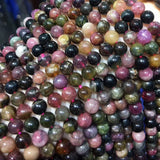 Tourmaline Natural Stone Beads 3-10mm Loose Beads for Jewelry Making