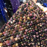 Tourmaline Natural Stone Beads 3-10mm Loose Beads for Jewelry Making