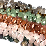 Natural Stone Water Drop Shape Crystal Beads for Jewelry Making