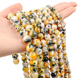 Yellow Persian Jade Round Loose Spacer Beads for Jewelry Making DIY 6-12mm