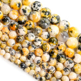 Yellow Persian Jade Round Loose Spacer Beads for Jewelry Making DIY 6-12mm