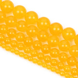 Yellow Chalcedony Round Beads for DIY Jewelry Making