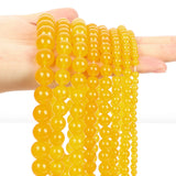 Yellow Chalcedony Round Beads for DIY Jewelry Making