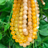 Yellow Jades Agates Hematite Round Loose Beads for Jewelry Making