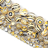 Yellow Malachite Round Loose Beads For Jewelry Making 4-12MM