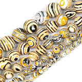 Yellow Malachite Round Loose Beads For Jewelry Making 4-12MM