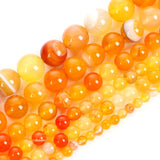 Yellow Striped Agate Natural Stone Beads 4-12 MM