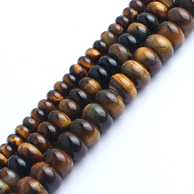 Yellow Tiger Eye Stone Rondelle Beads 15.5inches 6/8/10mm Spacer Beads